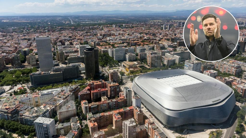 Vista aérea de Madrid y Xabi Alonso.