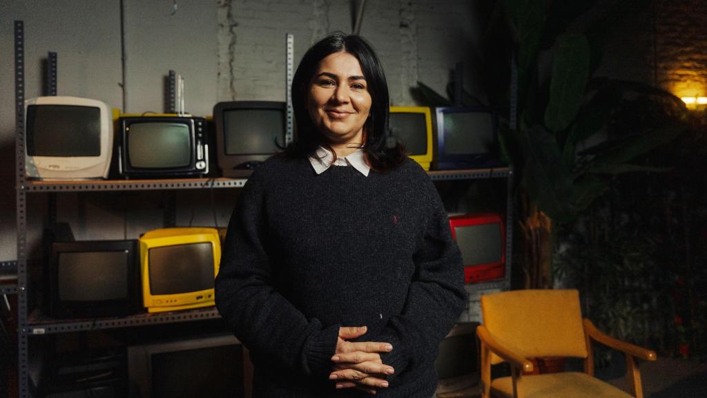 Retrato de la periodista afgana.