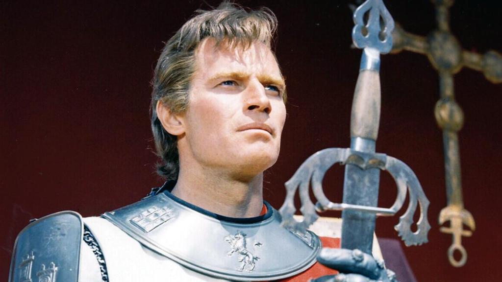 Charlton Heston como el Cid Campeador.