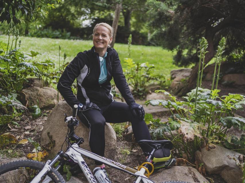 Zaida Cantera, en el parque de El Retiro el día de la entrevista.