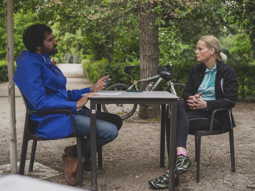 Un momento de la entrevista.