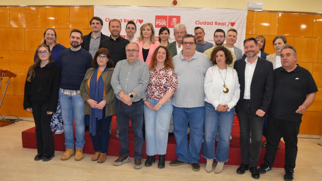 La nueva Ejecutiva del PSOE local de Ciudad Real.