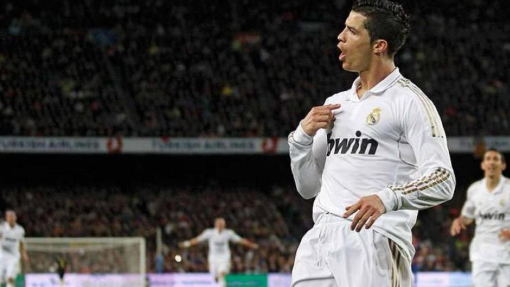 Cristiano Ronaldo celebra su gol icónico en el Camp Nou en 2012