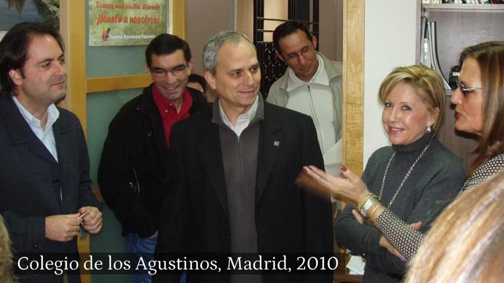 Visita del papa León XIV al Colegio de los Agustinos de Madrid. Año 2010.