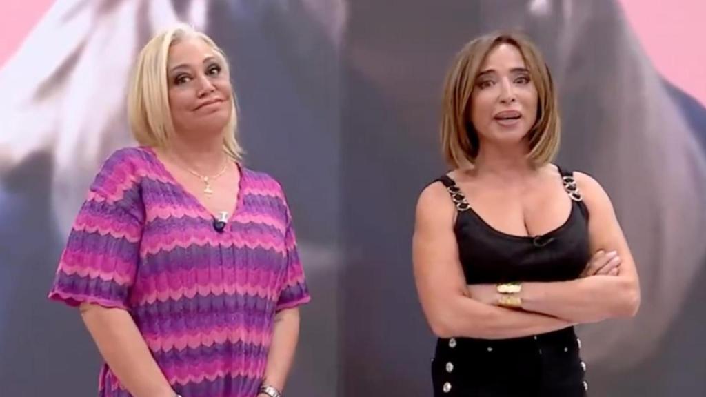 Belén Esteban y María Patiño este miércoles en 'La familia de la tele'.
