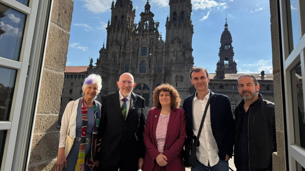 El Premio Nobel de Física 2017, este jueves en el Pazo de Raxoi, en Santiago.