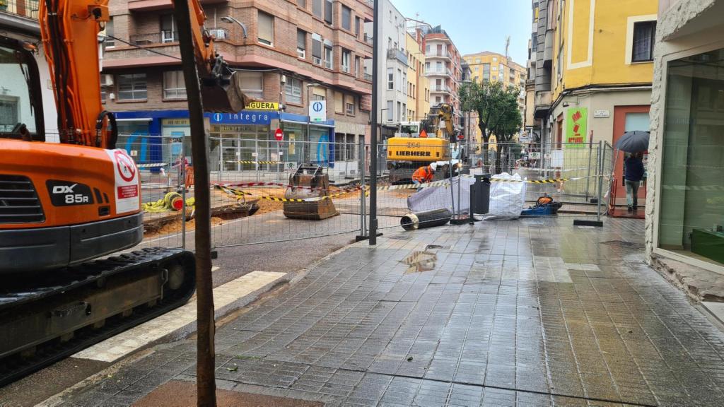 Obras de la red de calor en la calle Amargura