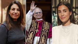 Mariló Montero, Papa León XIV y Sassa de Osma, en un montaje de JALEOS.