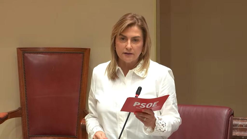 La portavoz del PSRM en la Asamblea Regional, Carmina Fernández, este viernes.