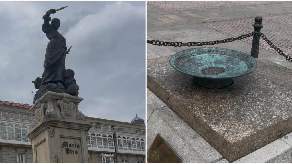 Así ha quedado la estatua.