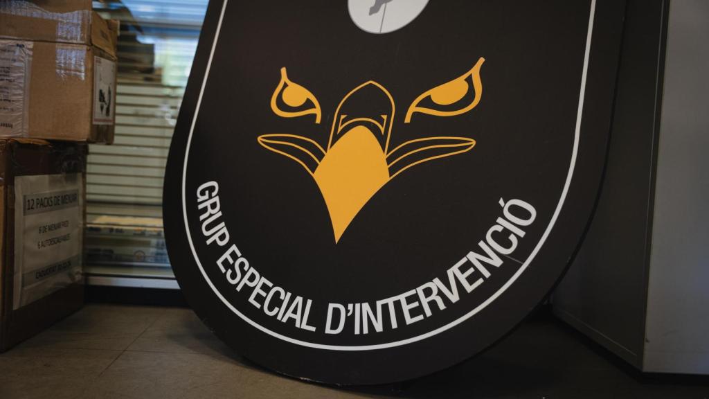 Logo del GEI en las instalaciones del grupo de élite.