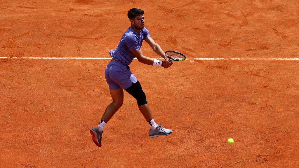 Carlos Alcaraz en su debut en el Masters 1.000 de Roma.