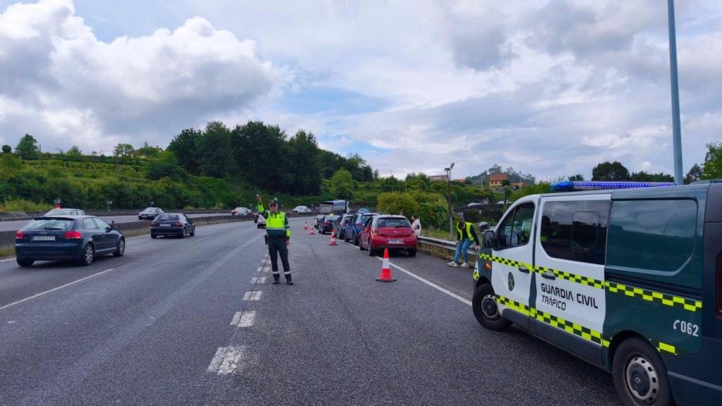 Dos colisiones múltiples en Mos (Pontevedra) dejan tres heridos leves