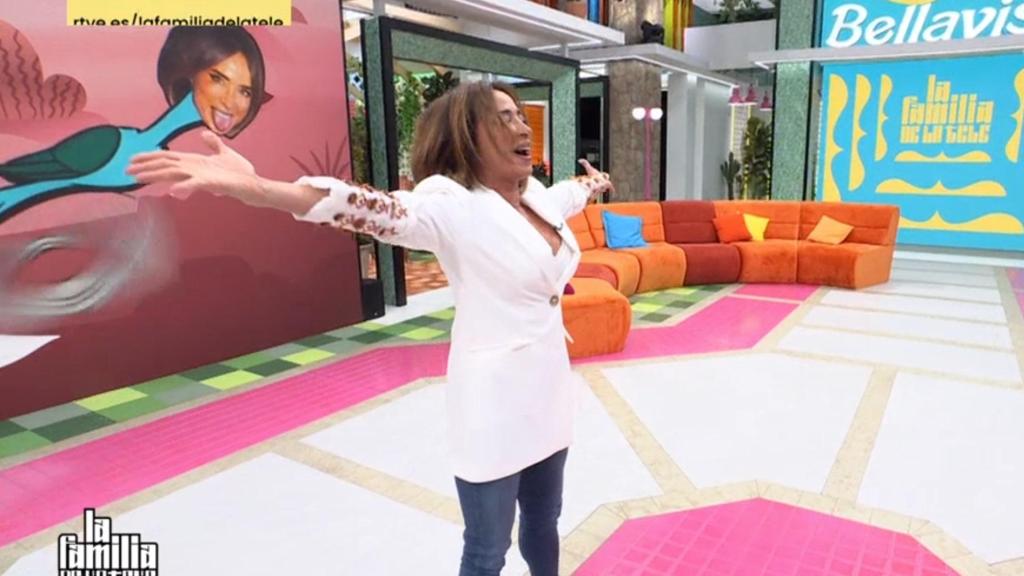 María Patiño en 'La familia de la tele'.
