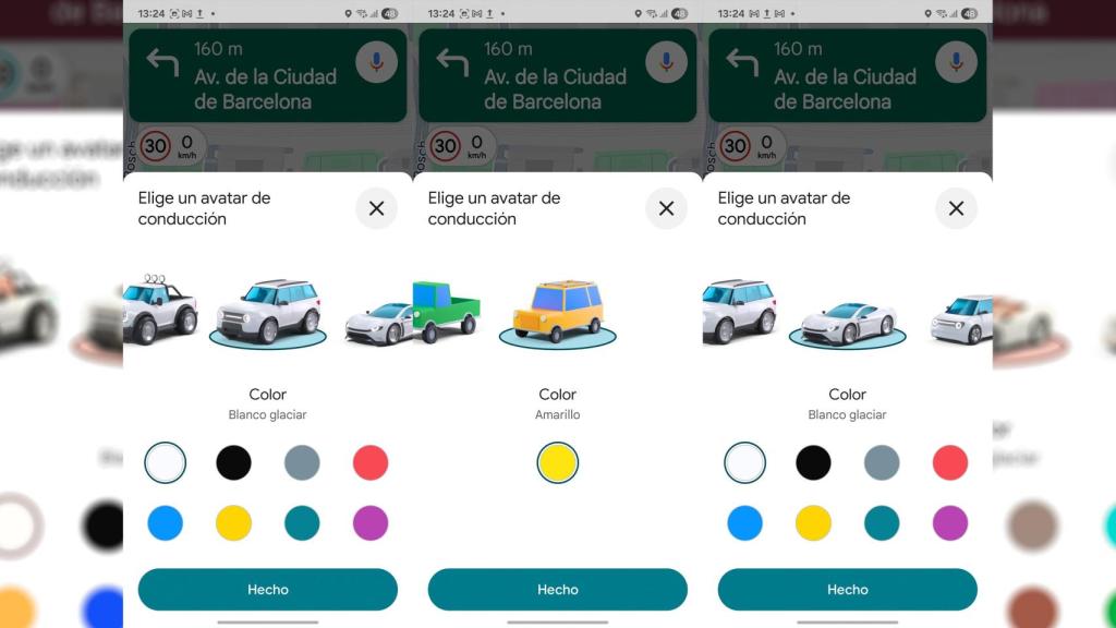Los avatares de conducción de Google Maps