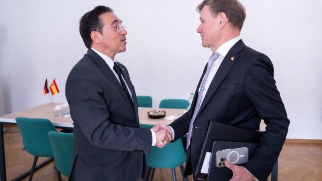 José Manuel Albares y Johann Wadephul, ministros de Exteriores de España y Alemania, reunidos en Kiev.