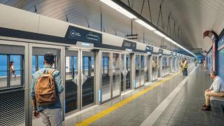 Cómo quedarán las nuevas puertas de andén de la Línea 6 de Metro de Madrid una vez instaladas.