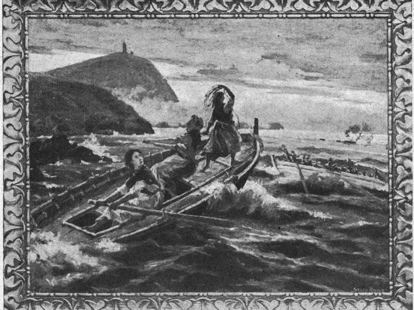 Cuadro del pintor Seijo Rojizo basado en los hechos.