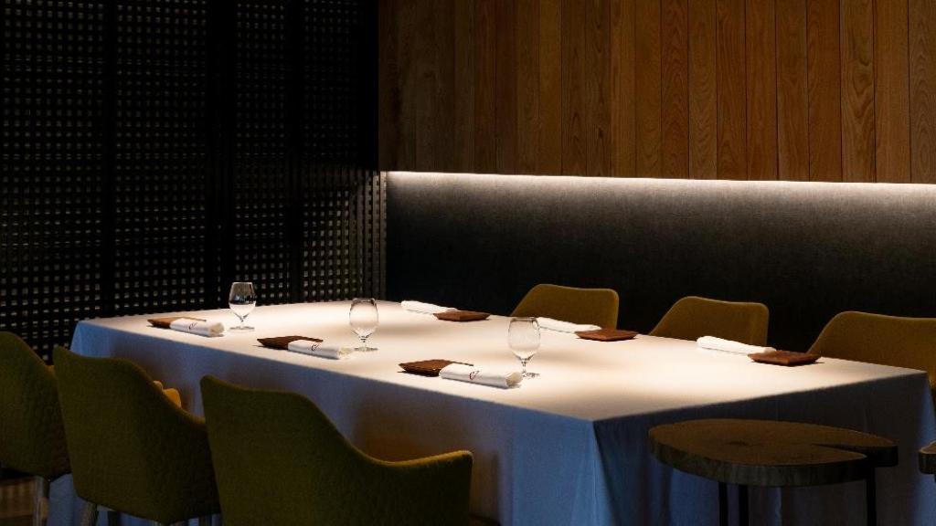 Una de las mesas del restaurante.