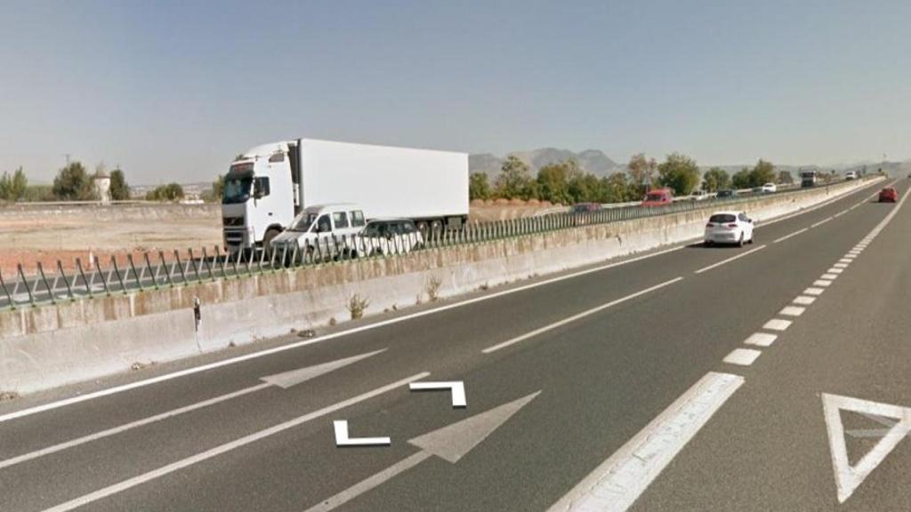Tramo de la A-92G en el que se ha producido el accidente del motorista.