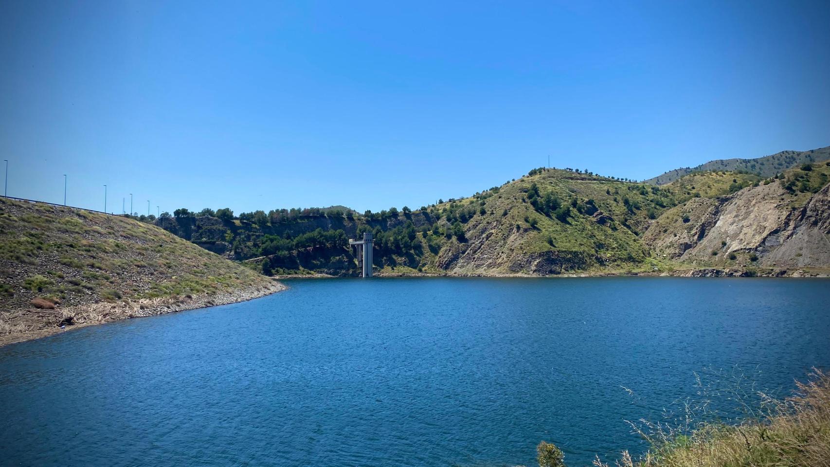 Estado del embalse del Limonero hace meses.