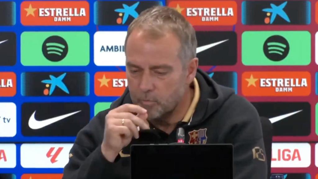 Hansi Flick, en rueda de prensa