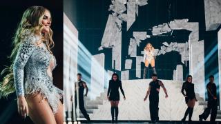 Melody en el segundo ensayo de Eurovisión 2025 en en el St. Jakobshalle de Basilea (Suiza).