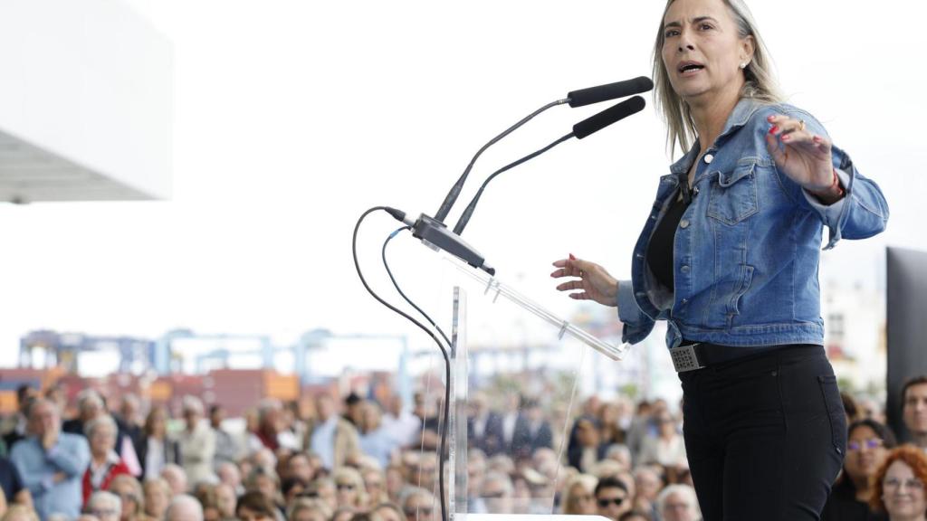 Sonia Castedo, durante su discurso. EFE / Ana Escobar