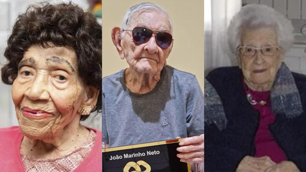 La jamaicana Merah Smith, el brasileño João Marinho Neto, y la francesa Georgette Huard. Todos tienen 112 años.