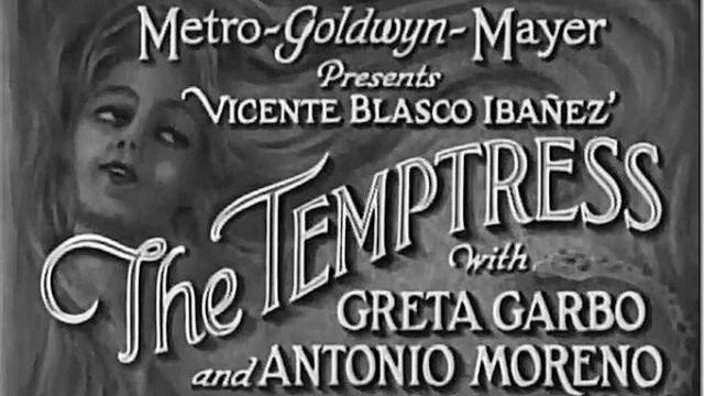 Créditos iniciales de 'The Temptress' (1926), con el nombre destacado de Vicente Blasco Ibáñez