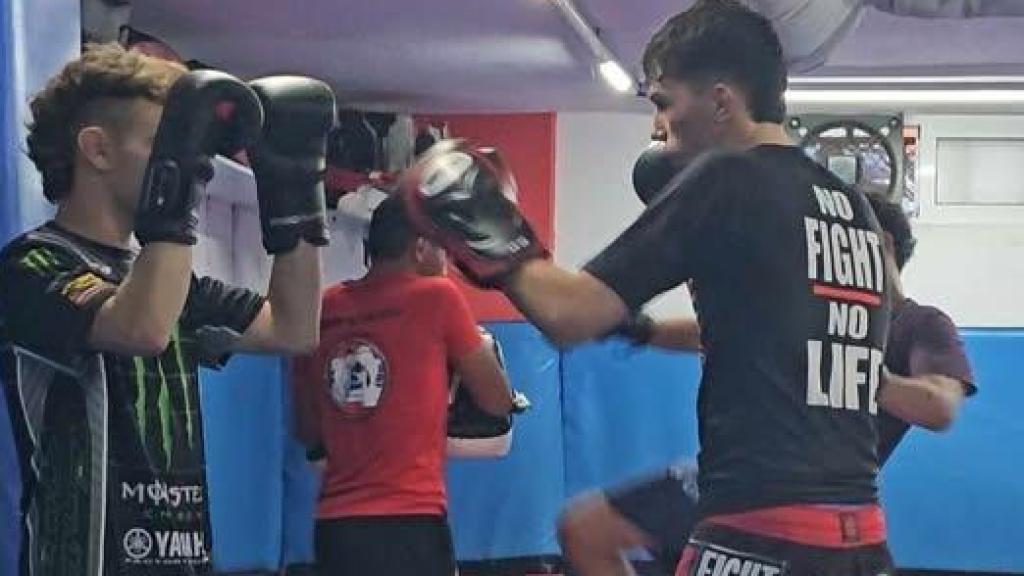 Juan Hernández Giménez entrenando, en septiembre de 2024, entrenando en el Sport Gym de Águilas.