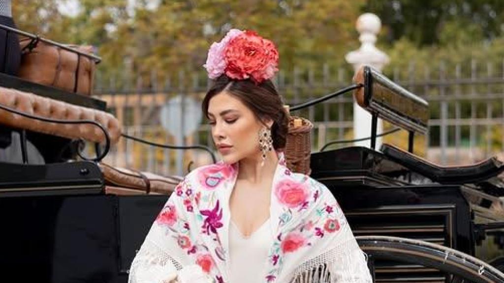 Michelle Salas en la Feria de Sevilla.