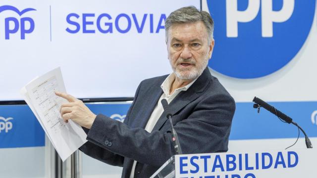 El vicepresidente primero de las Cortes de Castilla y León, Francisco Vázquez, esta mañana en Segovia
