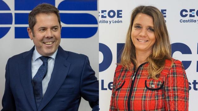 El presidente de Cepyme, Gerardo Cuerva, y la presidenta de CEOE Valladolid, Ángela de Miguel