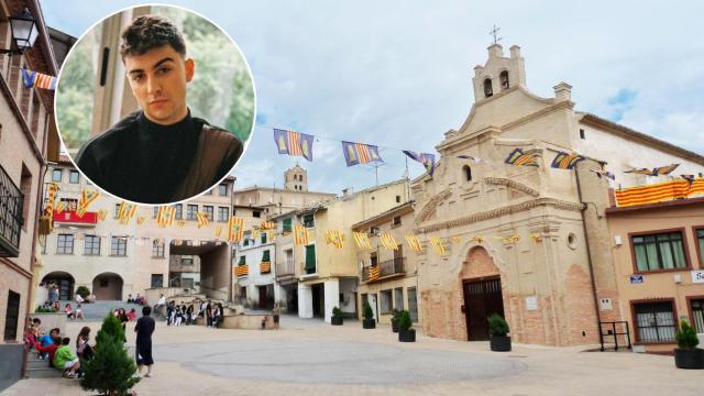 Montaje del pueblo zaragozano y Juanjo Bona.