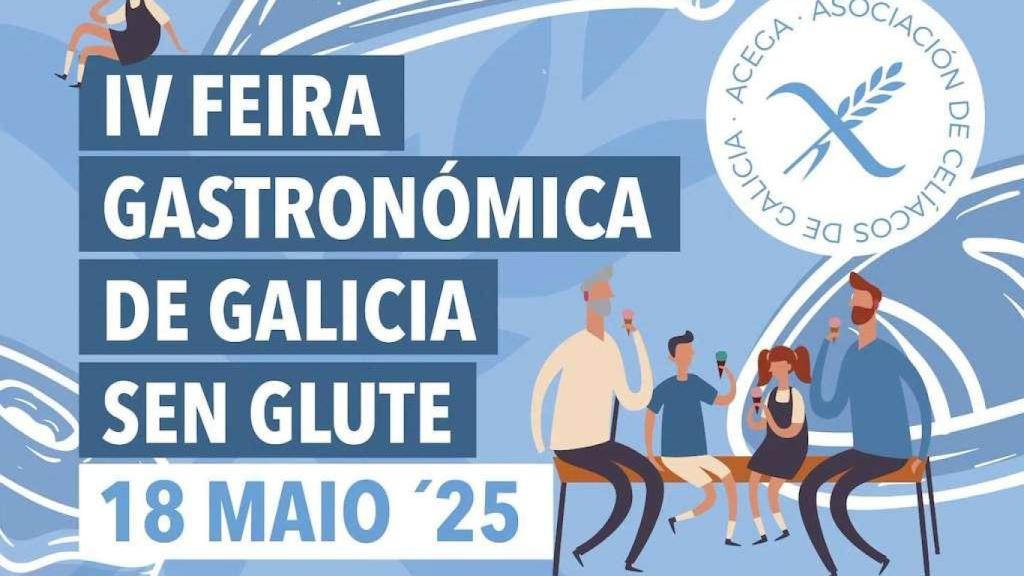 Cartel de la IV edición de la Feria Gastronómica sin Gluten de Galicia.