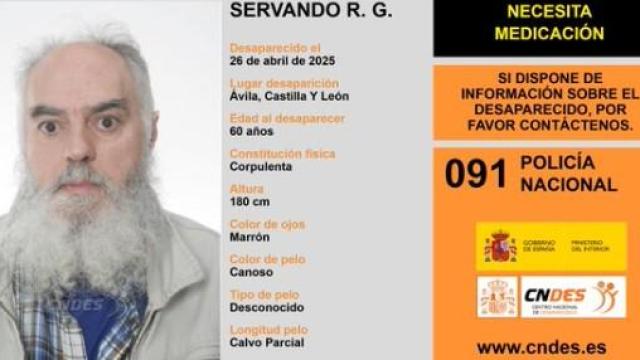 Servango R.G, el hombre desaparecido en Ávila
