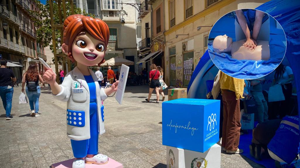 La carpa del Colegio de Enfermería de Málaga.