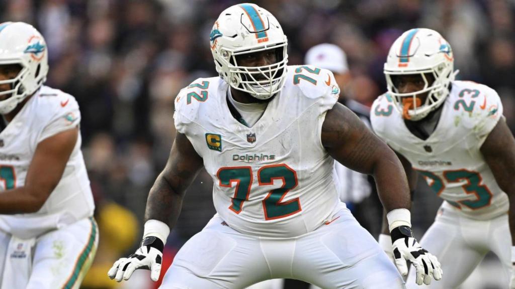 Los Miami Dolphins, en un partido de la NFL