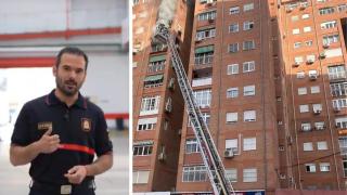 Salvador Castillo, bombero de Málaga y un incendio en la avenida de Europa.