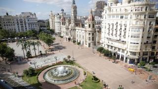 Plaza del Ayuntamiento de Valencia. EE