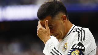 Lucas Vázquez, cabizbajo durante un partido con el Real Madrid.
