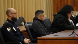 El acusado en la sección quinta de la Audiencia Provincial de Pontevedra.