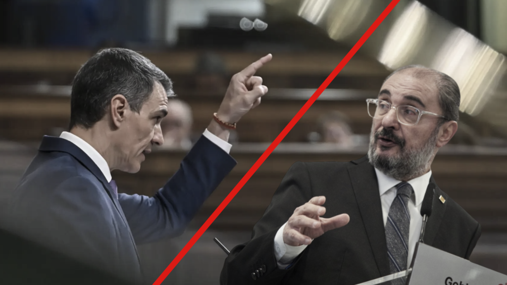 Pedro Sánchez y Javier Lambán.