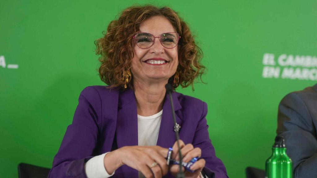 María Jesús Montero en un acto del PSOE de Andalucía celebrado este lunes.