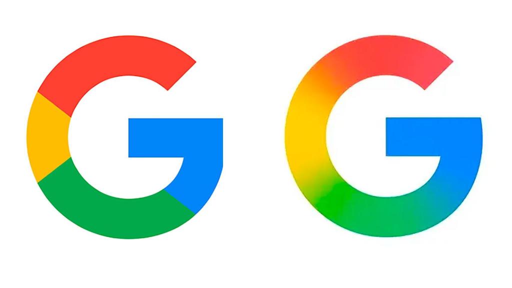 El nuevo logo de Google a la derecha