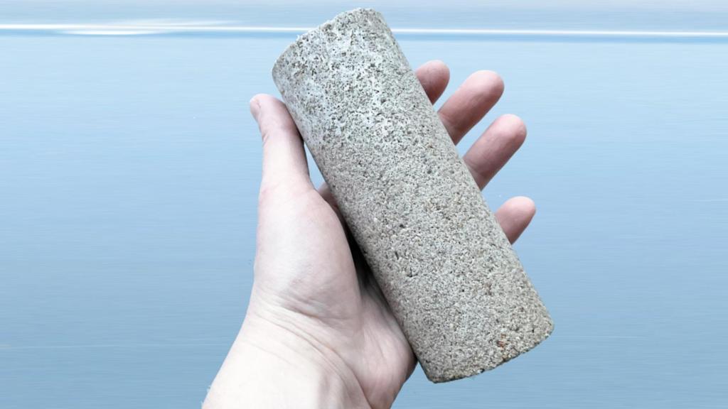 Una de las muestras de biohormigón