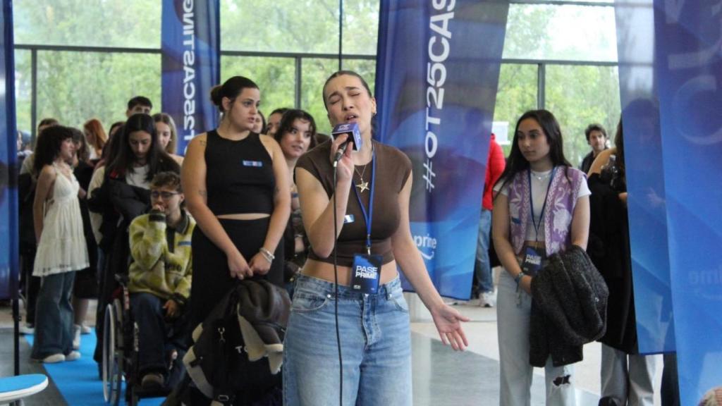 Una de las aspirantes durante el casting de Operación Triunfo en Santiago.