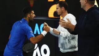 Djokovic y Andy Murray durante un torneo