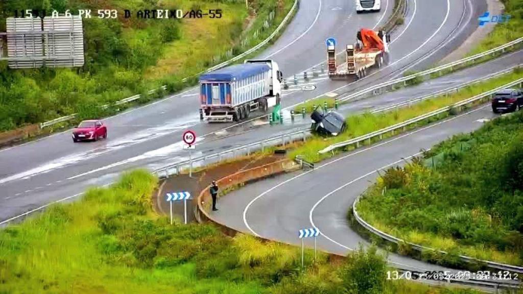Accidente en la AG-55